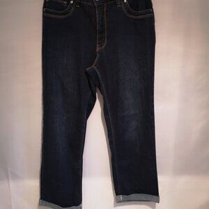 Santana Straight Fit Ladies Medium Wash Jean Capris